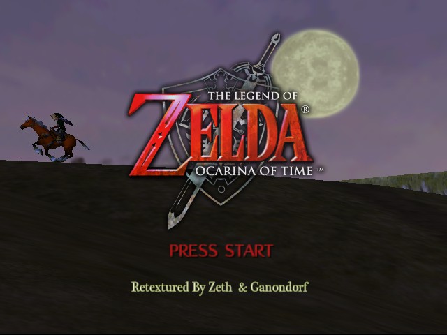 The Legend of Zelda - Ocarina of Time (retextured) Title Screen